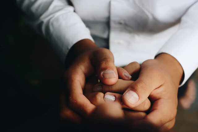 folded hands in prayer