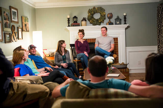 married community group meeting in a living room