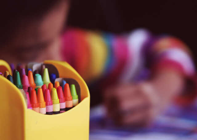 school supplies crayons